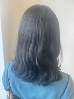 ヘアーデザイン ラクーナ(hair design La cuna) 透明感カラー/暗髪/ブルーブラック/大人ガーリーセミロング