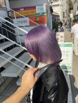 アソビセカンド 原宿(ASOBI 2nd) ブリーチ/ダブルカラー/マチルダボブ/ラベンダーカラー/原宿