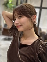 ローネス ギンザ(LONESS ginza)&nbsp;ロングレイヤー小顔カット 2wayバング 韓国へア髪質 改善