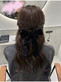ハーフアップ