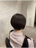 丸みショート×アッシュベージュ