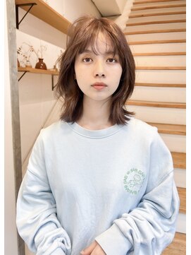 ノース イースト 高円寺店(north east) 顔まわりレイヤー/ミディアム/ベージュ/高円寺