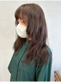 くせ毛活かしロングヘア＊レイヤーウルフカット透明感カラー