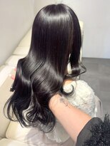 ベレーザ 渋谷神南(Beleza)&nbsp;14594黒髪グレーアッシュ韓国風巻き姫カットレイヤーワンカール