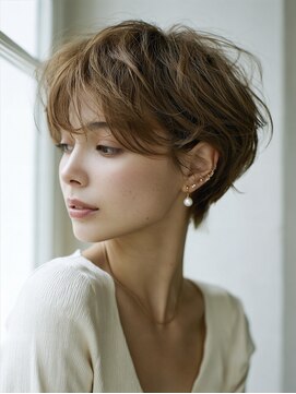 アルトリスト(Altruist Aging×HAIR&SPA) ☆オリーブグレーココアベージュ小顔クラゲヘアー/黒髪/髪質改善