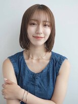 トリッカ 銀座(tricca)&nbsp;ベージュカラー/ボブ/顔まわりレイヤー/前髪/イメチェン