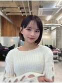 大人可愛いナチュラルタイトボブ