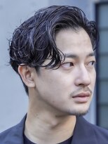 フィフス 大分(fifth)&nbsp;大分ルーズパーマメンズカットツーブロック刈り上げオールバック