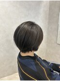 ショートボブ×アッシュカラー