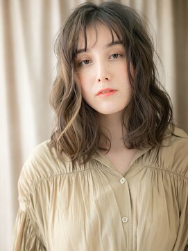 カバーヘア ブリス 志木南口駅前店(COVER HAIR bliss) ココアベージュハイライト小顔エアウェーブパーマX志木20代30代