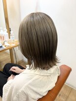 ヘアーメイクガーデン(hair&make garden) レイヤーボブ×ミルクティー×ミルクティーグレージュ