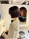 ボブ、ピンクブラウン