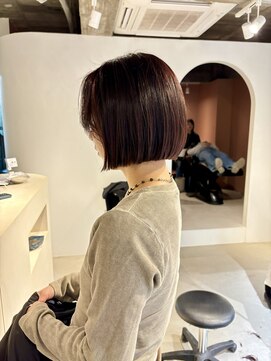 エト 梅田(eto) ボブ、ピンクブラウン