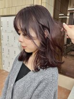 パークレーン アイス イヴェン(park lane ICI yeven)&nbsp;ブリーチなしダブルカラーレイヤーカットラベンダーボルドー