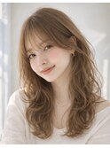 ミルクティーベージュ×韓国風×ゆるふわウェーブ