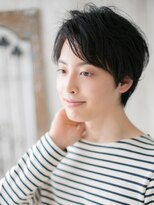 メンズヘア ビーセカンド 草加店(MENS HAIR B-2)&nbsp;20代30代ナチュラル七三分け短髪ブラック就活メンズカットa草加