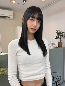 キートス 高知店(kiitos) 重くなりすぎない黒髪ロング/姫カット