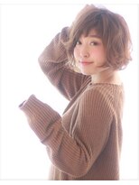 ソア 武蔵小杉(SOAR) 大人かわいい無造作カールとデザインカラー小顔丸みショートボブ