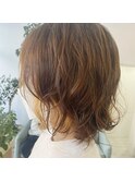 切りっぱなしボブ×デジタルゆるパーマ