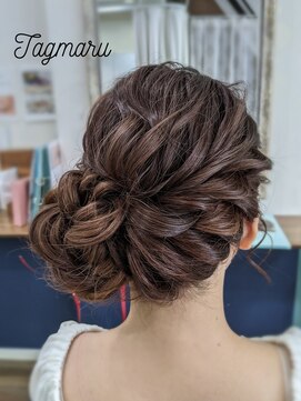 タグマル サイドのお団子アップ☆ヘアセット