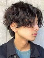 波巻きスパイラルパーマツイストスパイラルツーブロック
