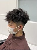 ツイストスパイラル/波巻きパーマ/ツーブロック/フェード