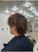 ［川崎］メンズ波巻きツイストスパイラルパーマメッシュウルフ