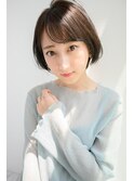 大人可愛い/暗髪/韓国/くびれヘア/小顔カット/透明感カラー