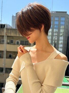 ロンド ストラーダ 心斎橋(Lond strada) ショート×ハイライト白髪ぼかし×マチルダボブ[心斎橋]