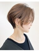 大人可愛いひし形ハンサム丸みクールショートボブ30代40代50代☆