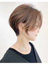 ファチュール(fAture.)&nbsp;大人可愛いひし形ハンサム丸みクールショートボブ30代40代50代☆