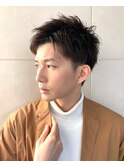 爽やかメンズカット×アップバング