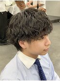 メンズマッシュ波巻きスパイラルパーマツイストスパイラルパーマ