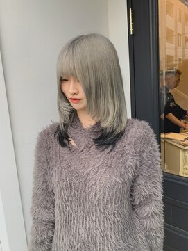 ヘアスタジオ アルス 御池店(hair Studio A.R.S) レイヤーカット×エンドカラー狐カラーブラックグレージュU24