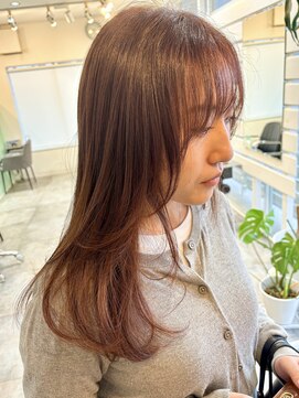 ヘアーメイク チョコ(hair make choco) ほんのりピンクのブラウン