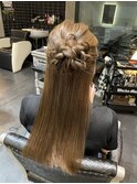 ハーフアップ