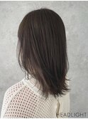 オリーブベージュ×レイヤーカット_807L15188
