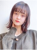 Say.黒髪ボブルフネビージュ小顔ワンレンミディアムレイヤー青山