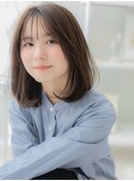 シースルーバングインナーカラー小顔ロブTb12越谷20代30代40代