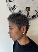 ホワイトアッシュマッシュカット