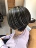 カット＋全体カラー＋白髪ぼかしハイライト