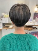 刈り上げマッシュショート◎細めハイライト/小顔20代～50代
