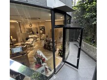 ソルエテラ(sol ea terra)の雰囲気(緑が多く太陽の光の入る半地下のお店です。)