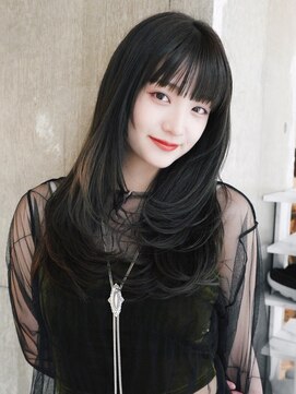 アルバム 池袋(ALBUM) グレージュロングくびれヘア美髪韓国ヘア顔周りレイヤー_F30186