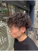 ツイストスパイラル/波巻き/シャドウパーマ/メンズカット
