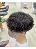 マッシュ×ツイストスパイラルパーマ