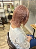 ミルクティーベージュダブルカラーインナーカラーケアブリーチ