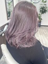 ベルヘアーデザイン 堺東(Belle hair Design)&nbsp;パープルラベンダーレイヤーカットイルミナカラーグレージュ堺東