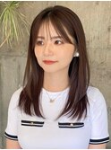 髪質改善ストレート＋レイヤーカット+チョコレートベージュ