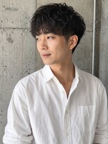 キュー(Cue_) 韓国風マッシュ毛流れマッシュシャドウパーマルーズパーマ